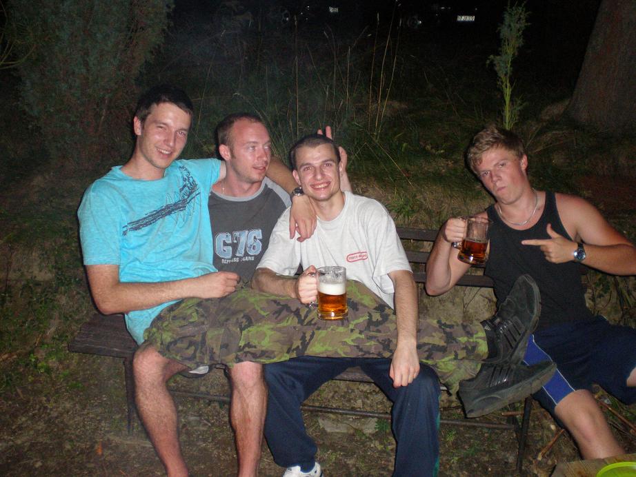 zleva - Longr, Jirka, Honza a Tomáš